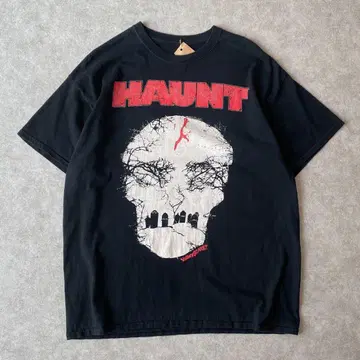 구제 의류 HAUNT Valley Scare! 스컬 T셔츠 빈티지