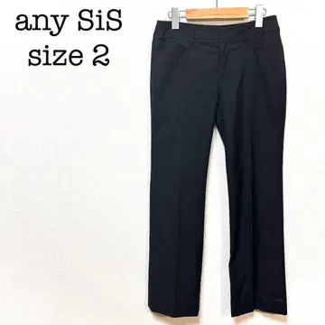 애니시스 슬랙스 스트레이트 블랙 블랙 사이즈 2 로우웨스트