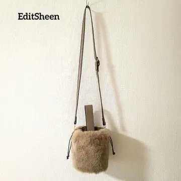 EditSheen 에디트신 원 핸들 에코 퍼 숄더 카멜