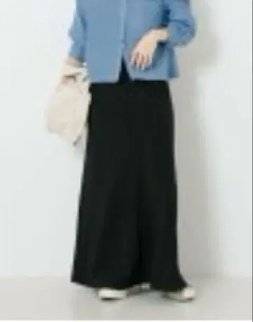 URBAN RESEARCH 바이어스 맥시 스커트 블랙 사이즈 36