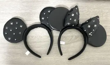 디즈니 머리띠 가죽 블랙