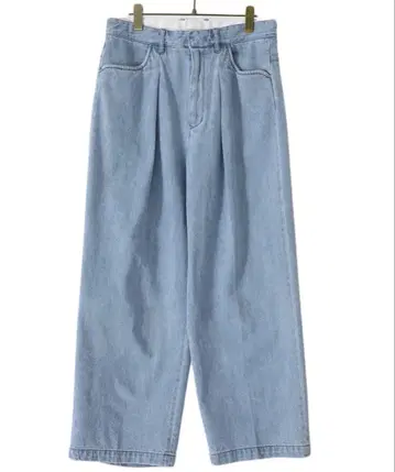 [FARAH] One-Tuck Wide Pants Denim BLEACH