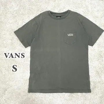 VANS 반스 반팔 T셔츠 ( S ) 남성용 카키 빈티지 캐주얼