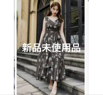 herlipto Anemone Cache-Coeur Long Dress