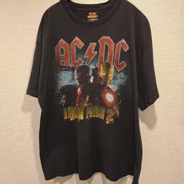AC/DC 아이언맨 2 구제 의류 티셔츠 아이언맨 ACDC