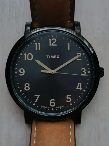 TIMEX 손목시계 모던 이지 리더 블랙/브라운