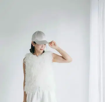 pois saten cap 베이지