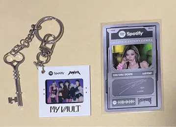 aespa Spotify 윈터 트레이딩 카드 키링 키체인