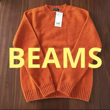 [ 새상품 ] BEAMS 오렌지 크루넥 스웨터 XS 잉글랜드제