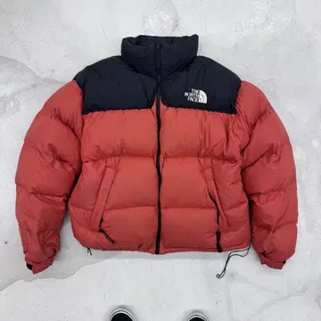 THE NORTH FACE 다운 자켓 주홍색/블랙
