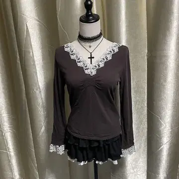 긴팔 티셔츠 레이스 일본제 페어리 그런지 모리걸