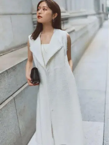 laubeblanc 트위드 프린지 원피스