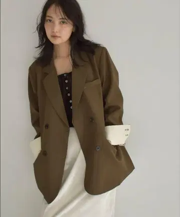 루즈 더블 브레스티드 자켓