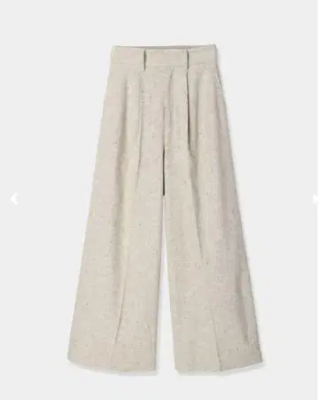 [ louren ] slub tweed wide pants