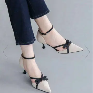EVOL 리본 세퍼레이트 스트랩 펌프스 23cm