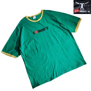 Hanes BEEFY-T 링거 티셔츠 'I LOVE SOFT' 991