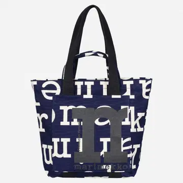 마리메꼬 Marimekko 로고 토트백 다크 네이비