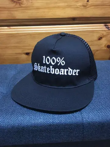 새상품급 100% Skateboarder 올드 스케이트 메쉬 캡 블랙