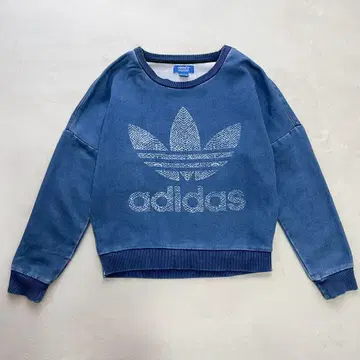 adidas 맨투맨 트레포일 인디고 데님풍 트레이닝복