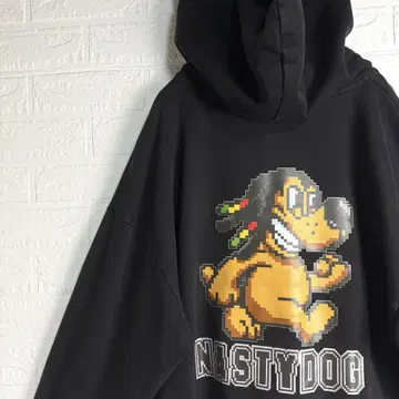 [ 백 프린트 ] NASTY DOG 헤비 무게 후드티