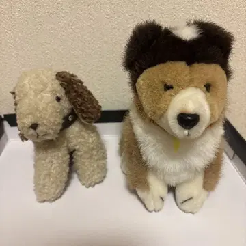 강아지 봉제 인형 2개 세트
