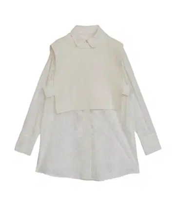 AmeriVintageVEST SET SHEER PATTERN SHIRT