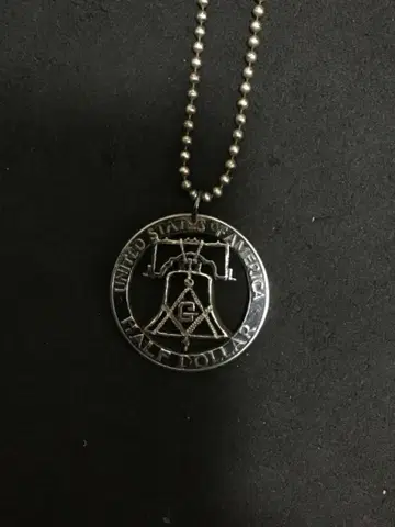 은화제 빈티지 프리메이슨 코인 목걸이
