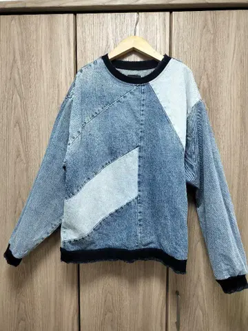 ZARA 패치워크 데님 트레이닝복 S