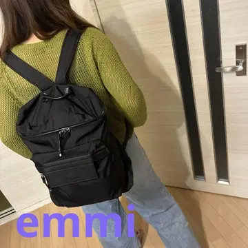 emmi 블랙 나일론 백팩