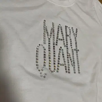 MARY QUANT 반팔 T셔츠 스톤 장식