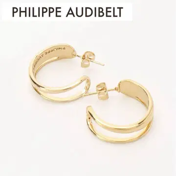 PHILIPPE AUDIBELT 골드 후프 귀걸이