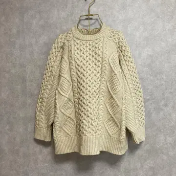 셀렉모카 빈티지 라이크 케이블 니트 스웨터 아이보리 가격 인하