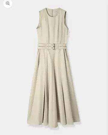 Double-belted Melange Dress laubeblanc