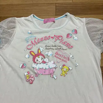 메조피아노 베리에 버블 버스 셔츠 S 헤이세이 레트로 나루미야
