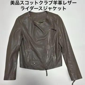 새상품급 스콧 클럽 양가죽 가죽 라이더 자켓 더블 지퍼 포함 사이즈 M