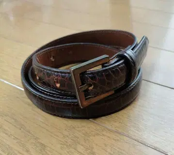 STUNNING LURE 브라운 가죽 벨트 20mm/102cm