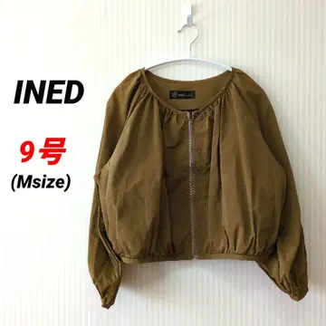 [ 이네드 ] 새상품급 숏 기장 자켓 블루종 9호 M 일본제