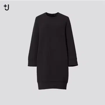 +J UNIQLO 드라이 맨투맨 원피스 블랙 S