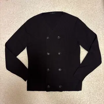 Y's 블랙 더블 브레스트 가디건