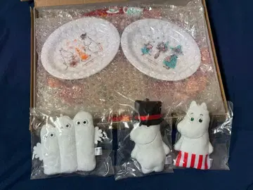 무민 트레이&코스터 5점과 복슬복슬 마스코트 3점 세트