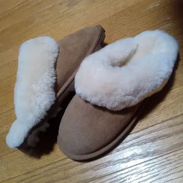 커크랜드 스웨이드 무스탕 슬리퍼