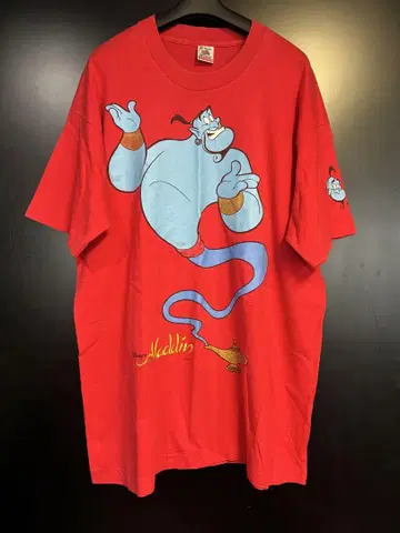 초레어 90'S 당시 Disney ALADDIN T셔츠 빈티지 XL