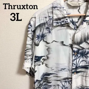 Thruxton (스스턴) 알로하 셔츠 화이트 3L 남성용