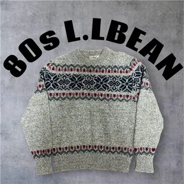 80s L.L.BEAN 노르딕 스웨터 니트 빈티지 USA제