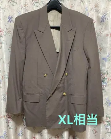 브라운 더블 브레스트 테일러드 자켓