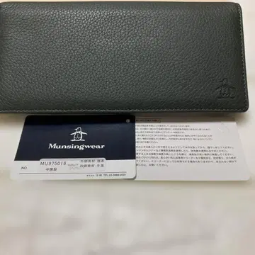 새상품 Munsingwear 다크 그린 장지갑