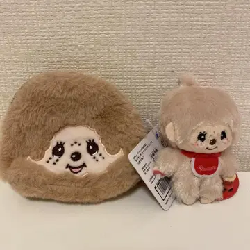 몬치치 복슬복슬 파우치 컬러풀 마스코트 세트 베이지