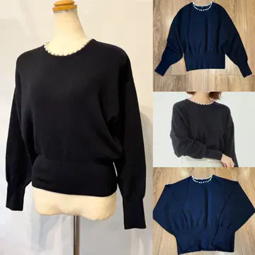 UNITED ARROWS 그린벨 펄 돌먼 니트 풀오버