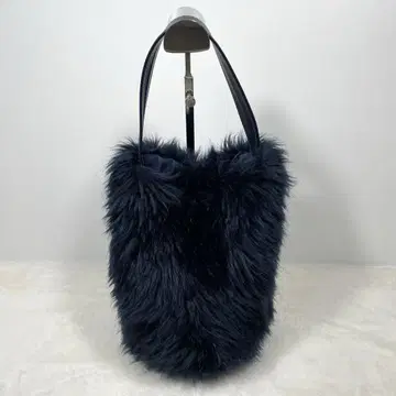 새상품급 OKADA TEXTILE 버킷형 에코 퍼 백 네이비