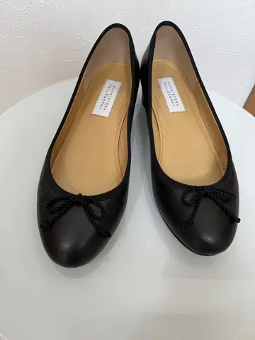 매킨토시 철학 천연 가죽 리본 펌프스 블랙 23cm